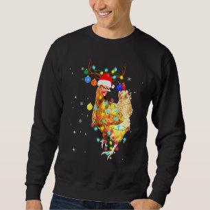 Kycklingjul Ljus Pajama Lång Ärmad Tröja