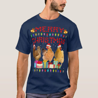 Kycklingjulen Ljus God jul Chicken Funny T Shirt