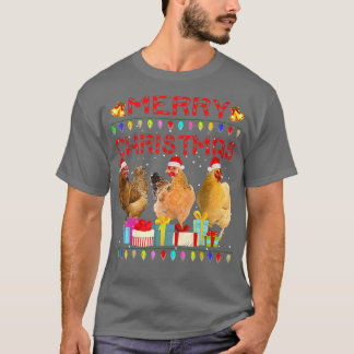 Kycklingjulen Ljus God jul Chicken Funny T Shirt