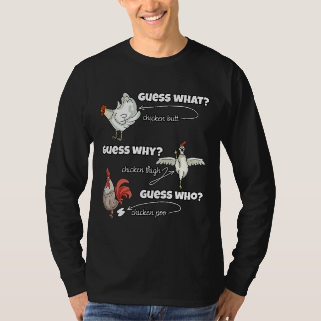 Kycklingknut gissar varför kyckling t shirt (Framsida)