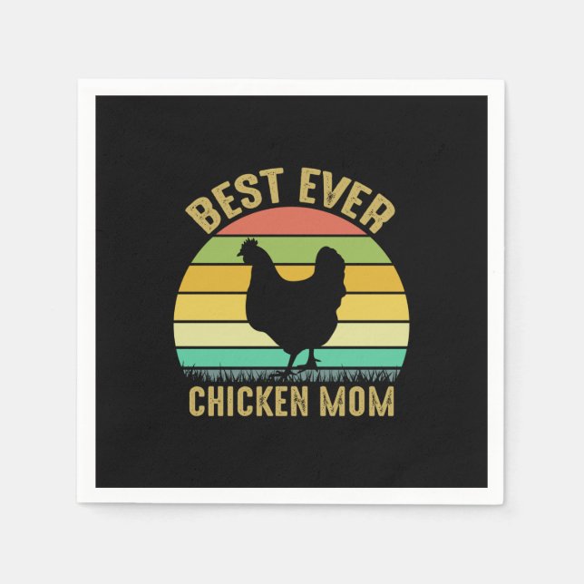 Kycklingkonst Bästa Kycklingmamma Pappersservett (Framsidan)