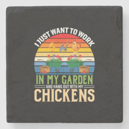 Kycklingkonst och hangout med mina kycklingar stenunderlägg