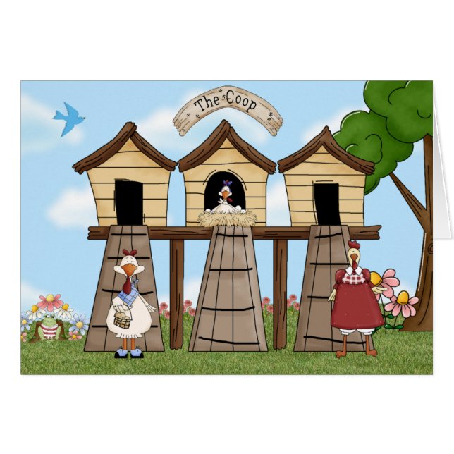 Kycklingkoop Hälsningskort (Framsidan Horizontal)