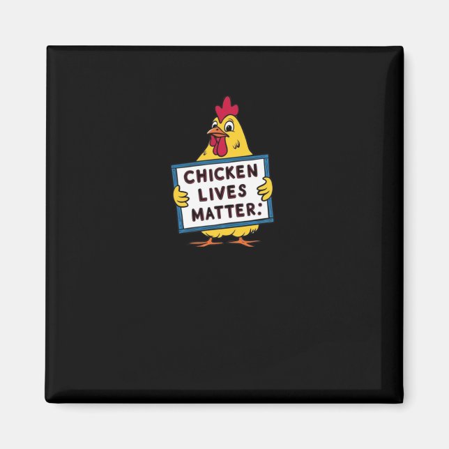 Kycklinglever - Vegetarian - Djur älskare Magnet (Framsidan)