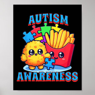 Kycklinglyra och Fransk Fries Autism Awareness Poster