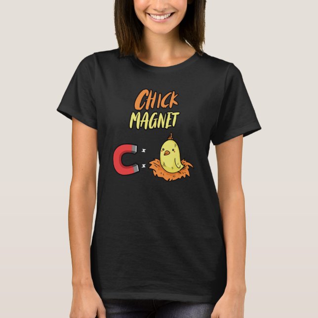 Kycklingmagnet Kyckling Chick T Shirt (Framsida)