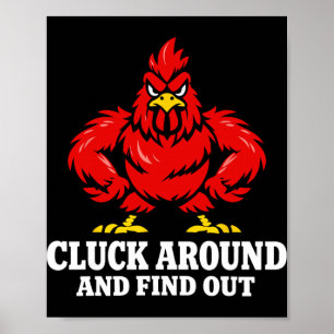Kycklingmatte För Många Kycklingar Gård Fjäderfä H Poster
