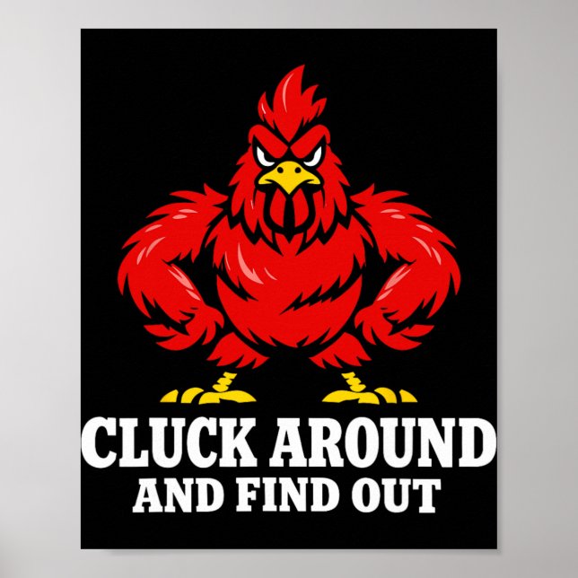 Kycklingmatte För Många Kycklingar Gård Fjäderfä H Poster (Framsidan)