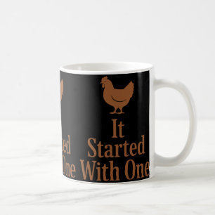 Kycklingmatte För Många Kycklingar Gårdsdjur Humor Kaffemugg