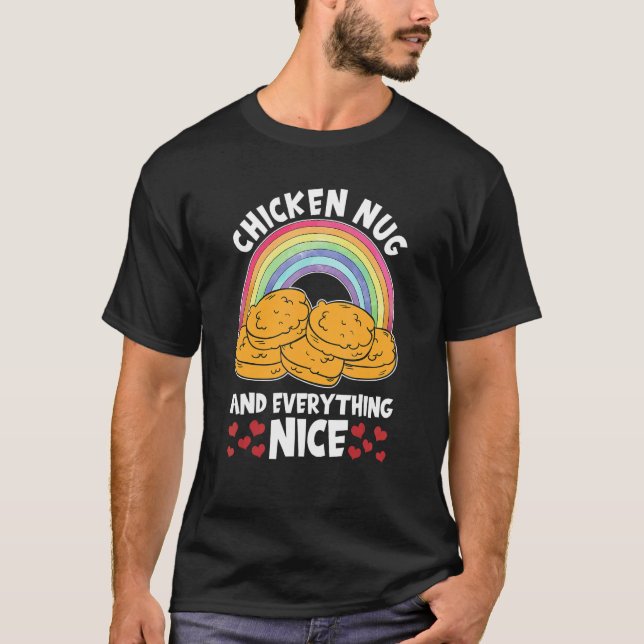 KycklingNug Kycklingbitar Snabbmat Äter T Shirt (Framsida)
