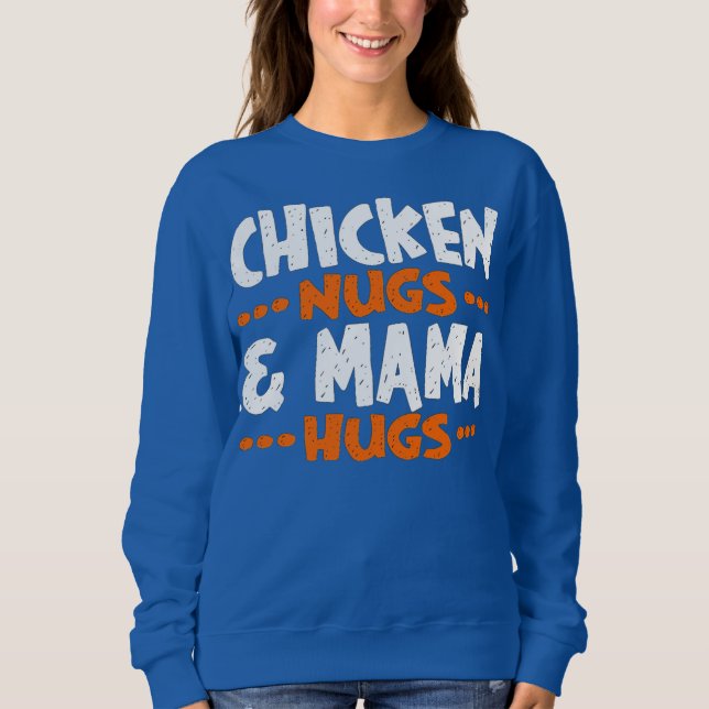 Kycklingnuggar och Mamma Hugs Nuggets  T Shirt (Framsida)