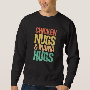 Kycklingnuggar och Mamma Hugs-Småbarn nuggets-foli Lång Ärmad Tröja