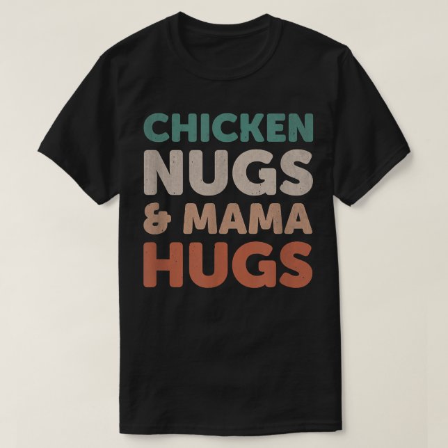 Kycklingnuggar och mamma nuddar småbarn t shirt (Design framsida)