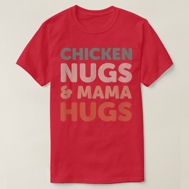 Kycklingnuggar och mamma nuddar småbarn t shirt (Design framsida)
