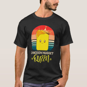 Kycklingnugget Drottning Matpratare Kvinnor Retro T Shirt
