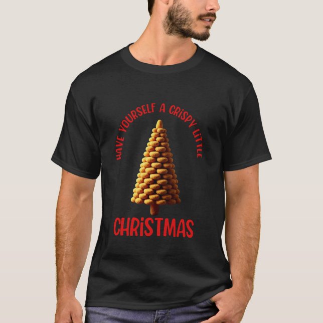 Kycklingnugget julgran meme mat semester Pyjamas T Shirt (Framsida)