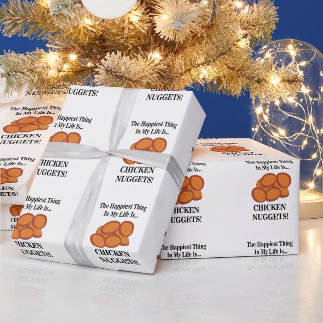 Kycklingnugget Snabbmat Rolig Kycklingnugget Presentpapper (Helgdagar)