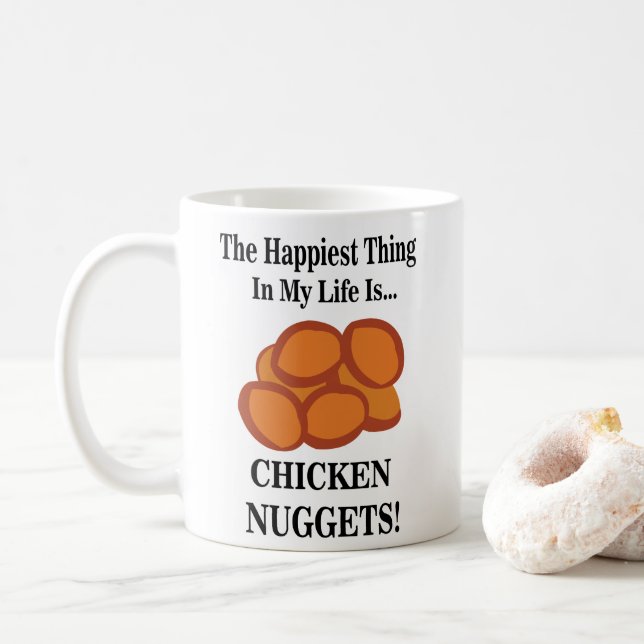 Kycklingnugget Snabbmat Roligt  Kaffemugg (Med munk)