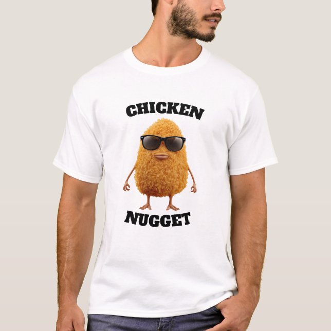 Kycklingnugget som använder solglasögon Cool t-shi T Shirt (Framsida)