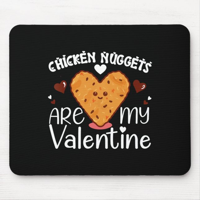 Kycklingnuggets är min valentin roliga kycklingnug musmatta (Framsidan)