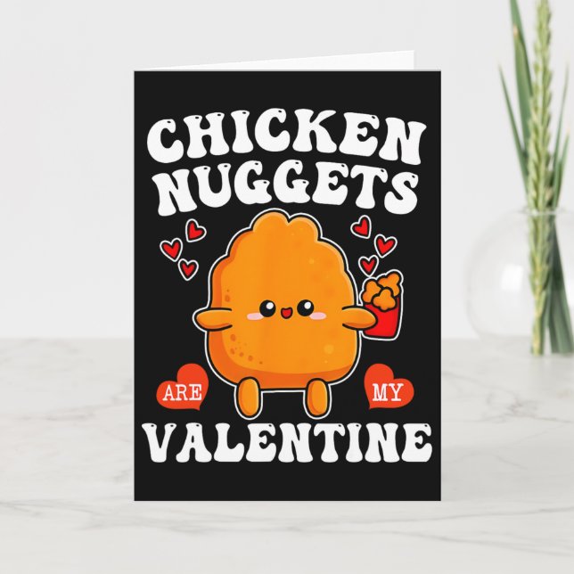 Kycklingnuggets är min valentin roliga nuggetmat kort (Framsida)