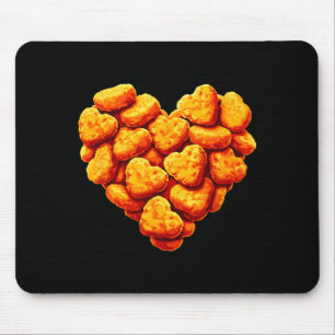 Kycklingnuggets Är Mitt Alla Hjärtans Dag Hjärtar Musmatta