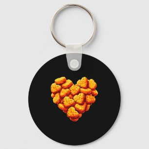 Kycklingnuggets är mitt valentinehjärta roligt val nyckelring