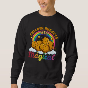 Kycklingnuggets Mat Snabbmat Kärlek Lång Ärmad Tröja