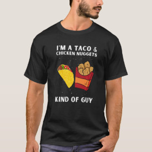 Kycklingnuggets och stekt kycklingnuggets och taco t shirt