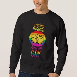 Kycklingnuggetter gör mig till Gay Women Manar Kid Lång Ärmad Tröja