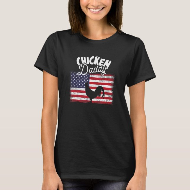 Kycklingpappa Bonde Kyckling T Shirt (Framsida)