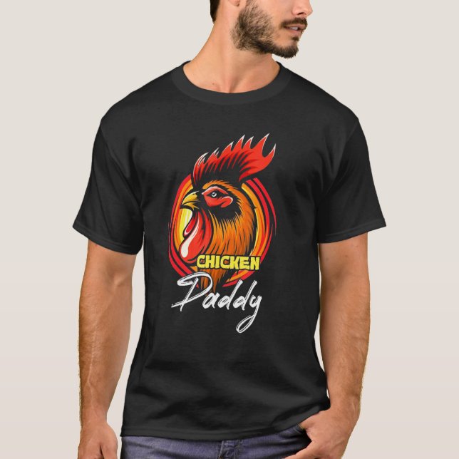 Kycklingpappa Fågelbonde Fäder D T Shirt (Framsida)