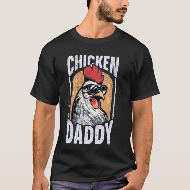Kycklingpappa - Kycklingbonde, Far i chicen T Shirt (Framsida)