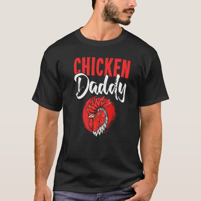 Kycklingpappa Kycklingbonde T Shirt (Framsida)
