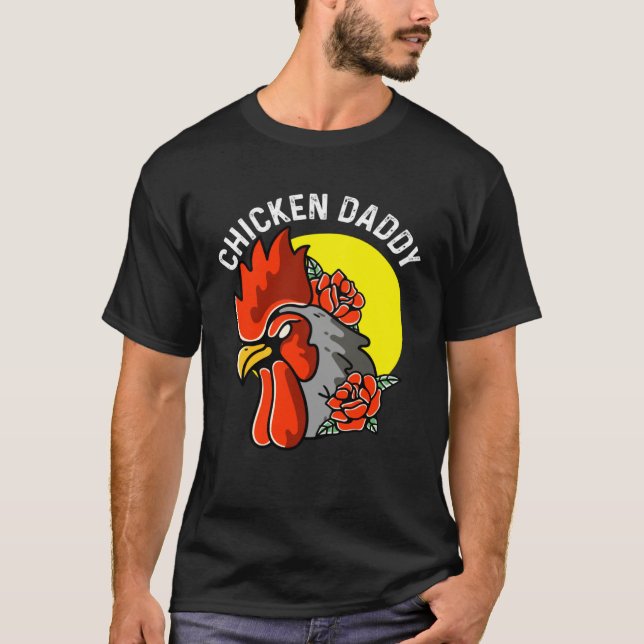 Kycklingpappa Kycklingbonde T Shirt (Framsida)