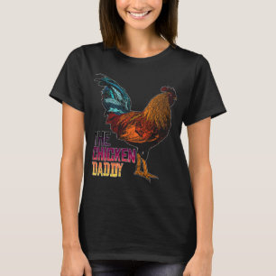 Kycklingpappa Retro Färg Chicken Poultry Ani T Shirt