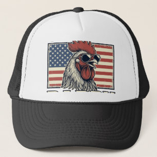 Kycklingpappa Vintage Tupp Patriotisk Keps