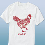 KycklingPersonlig T Shirt<br><div class="desc">En hönskonstruktion för älskare av kyckling och fjäderfä,  jordbrukare,  småbrukare och hönsviskare. Originalkonst av Nic Squirrell. Ändra namn eller texten för att anpassa den.</div>