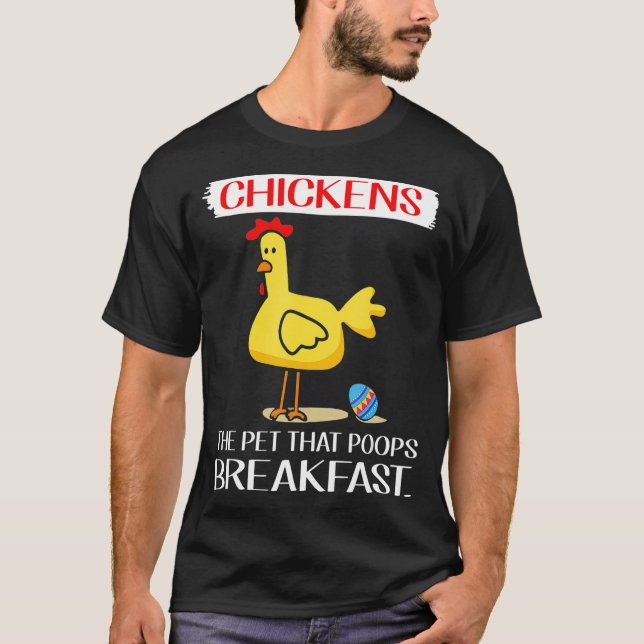 KycklingPoops Breakfast Eggs Lycklig  T Shirt (Framsida)