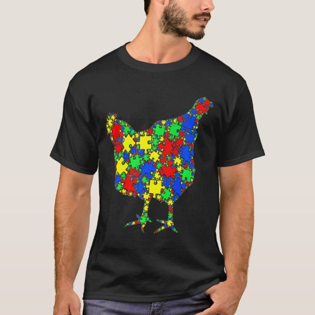 Kycklingpussel för Wom T Shirt (Framsida)