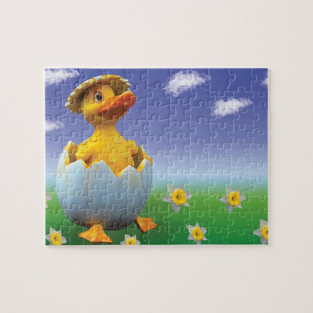 Kycklingpuzzel Designad Pussel (Horisontell)