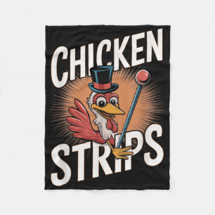 Kycklingsdistrikt Top hat Funny Chicken Pun Fleecefilt