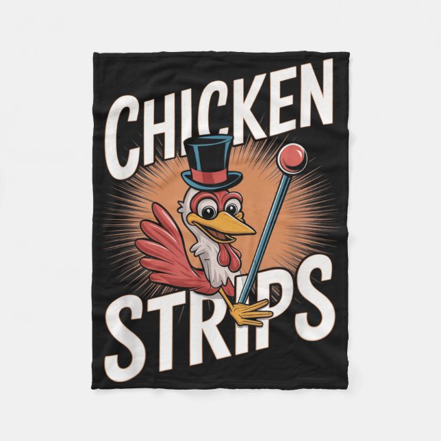 Kycklingsdistrikt Top hat Funny Chicken Pun Fleecefilt (Framsidan)
