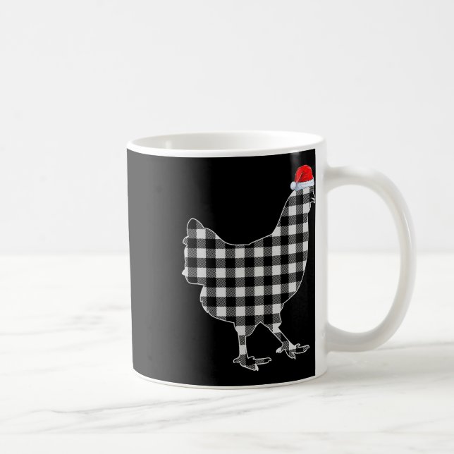 Kycklingshjul, svart och vitt buffel Pl Kaffemugg (Höger)