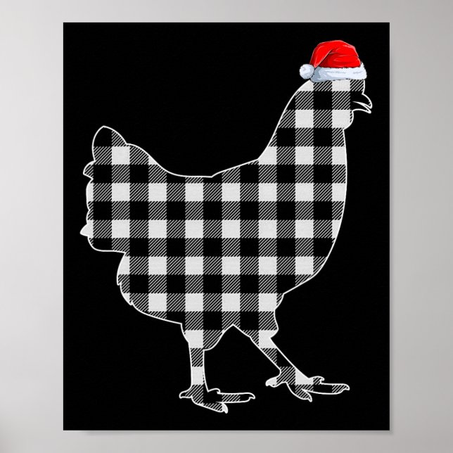 Kycklingshjul, svart och vitt buffel Pl Poster (Framsidan)
