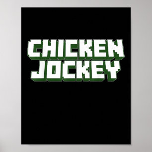 Kycklingskräppost för jockey Video Game Viral Game Poster
