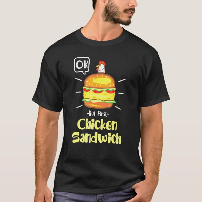 Kycklingsmörgås först t shirt (Framsida)