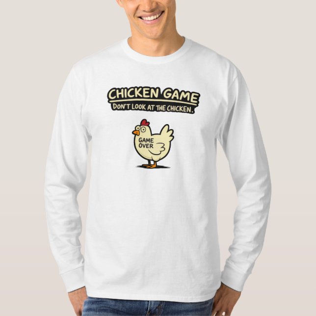 Kycklingspel – Rolig Kycklinghumor T-Shirt | Titta (Framsida)