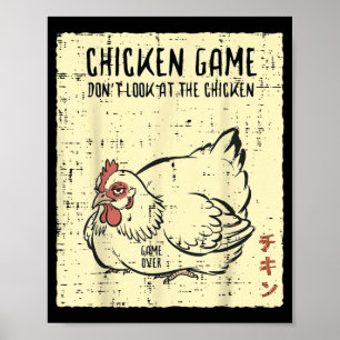 Kycklingspel Titta Inte Game Over Roligt Talesätt Poster