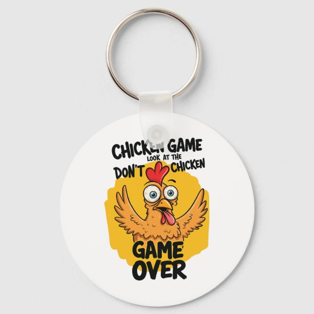 Kycklingspel titta inte på chickmemorandumet. nyckelring (Framsida)